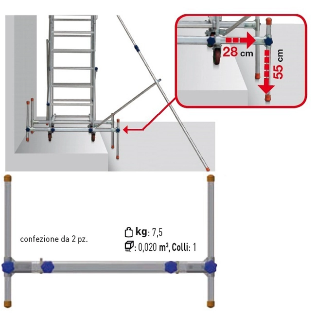 Vendita online Kit livellatori per Trabattello Alto